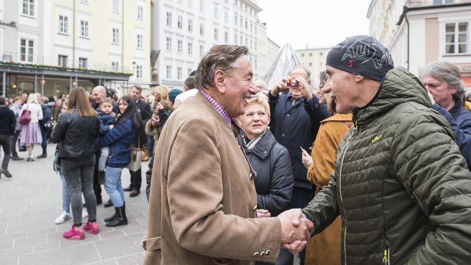 Richard Lugner auf Wahlkampftour in Salzburg I