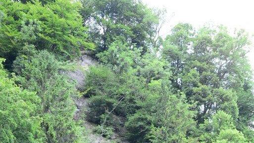 Felsen stürzen auf Bordell