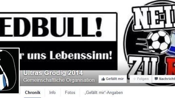 Die Gruppe "Grödig Ultras 2014" versteht sich nicht besonders gut, mit dem eigenen Verein.
