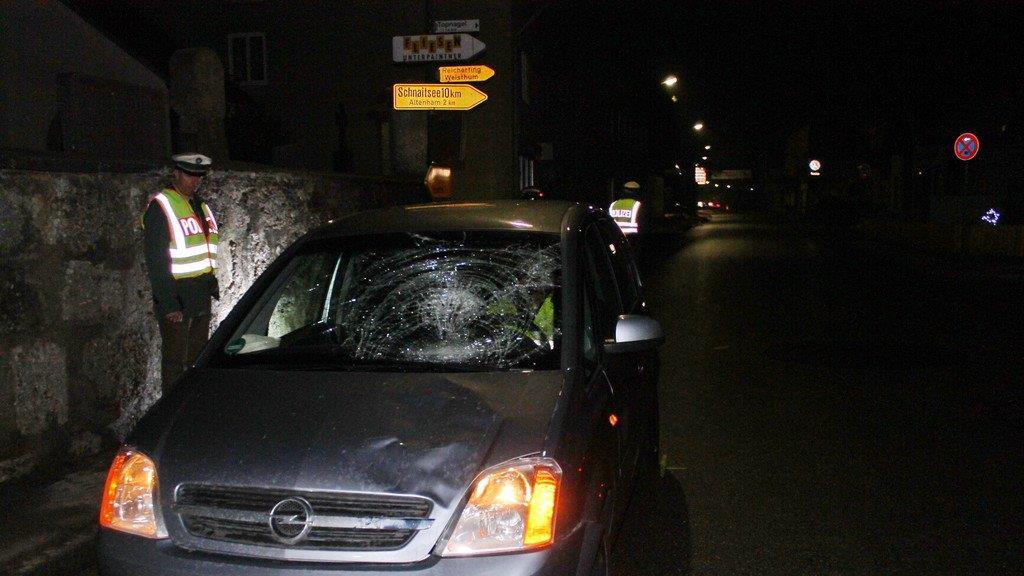 Unfallstelle in Tacherting
