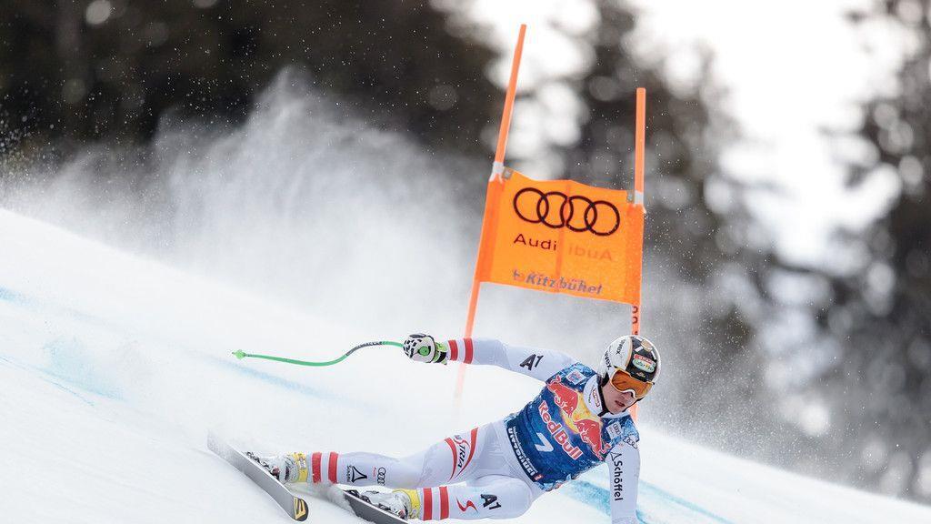 Abfahrtstraining in Kitzbühel