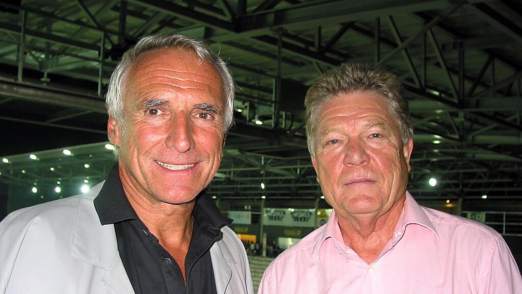Rudolf Quehenberger (re.) mit Red-Bull-Boss Dietrich Mateschitz.