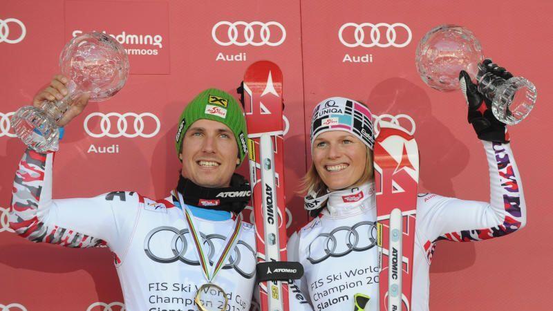 Marcel Hirscher und Marlies Schild beim Finale des Alpinen Ski-Weltcups in Schladming