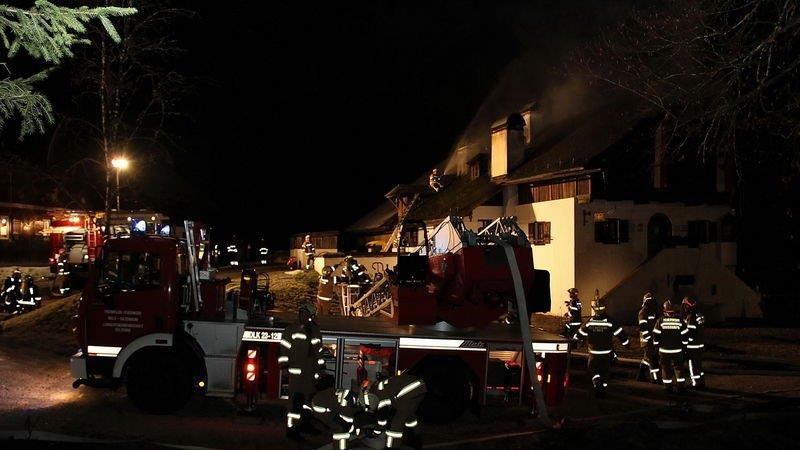Dachstuhlbrand in Großgmain