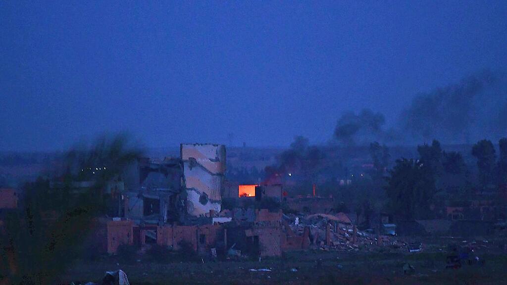 Rauch über Baghouz am Freitag