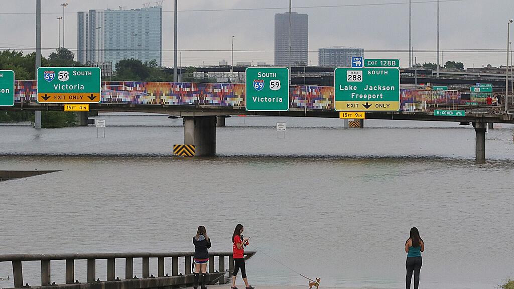 "Harvey" richtete enormen Schaden an. Das Bild zeigt die Stadt Houston.
