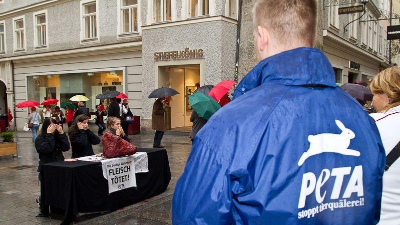 PETA-Aktion in Salzburg