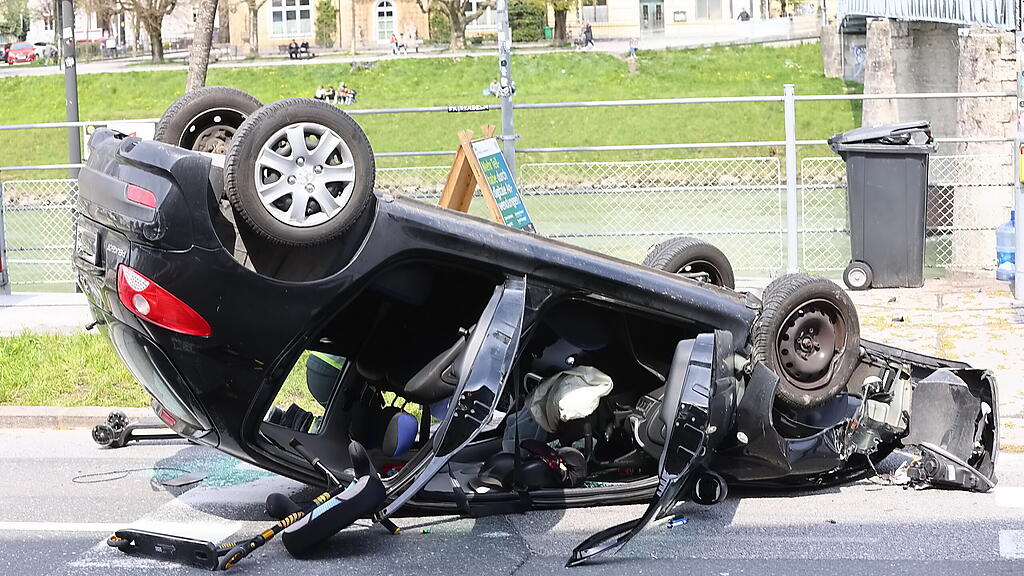 Auto-Überschlag Rudolfskai