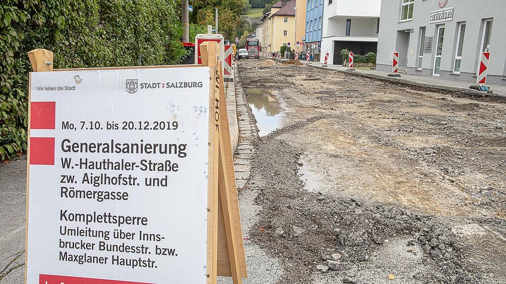 Baustelle Willibald-Hauthaler-Straße
