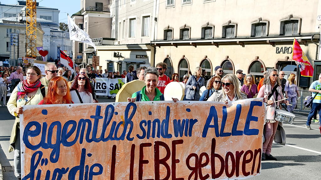 Corona-Demo Stadt Salzburg