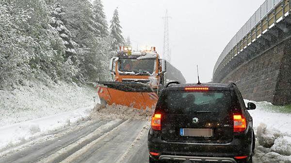 Die Schneefallgrenze sank auf unter 1.000 Neter