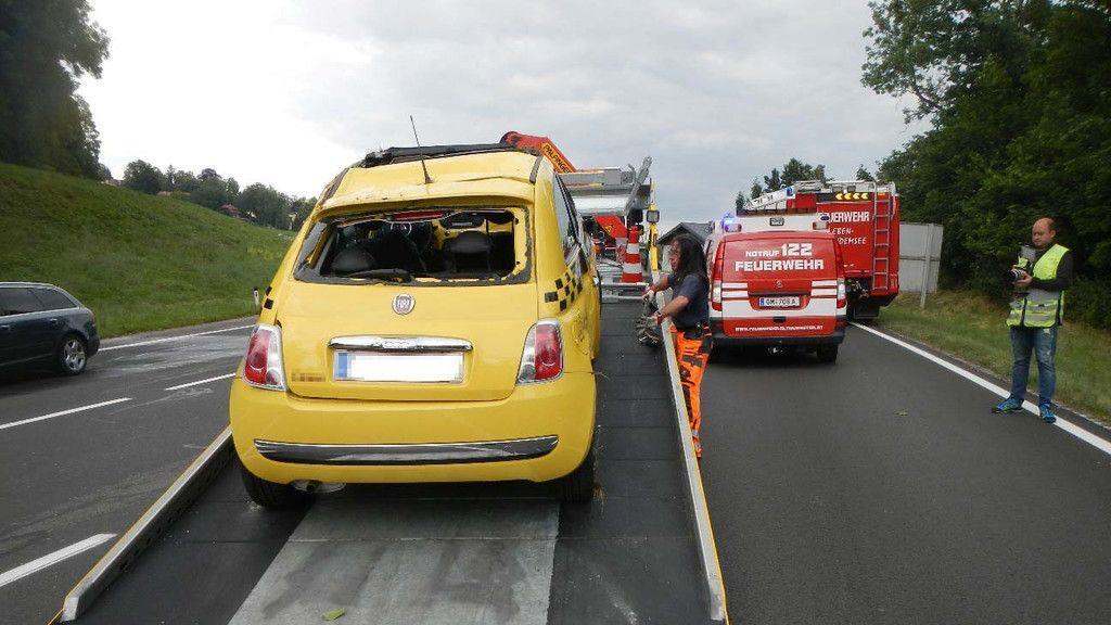 PKw-Überschlag auf der B145