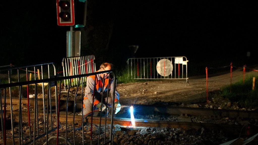 Gleisarbeiten im Flachgau