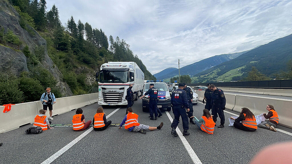 Klimaprotest Brennerautobahn