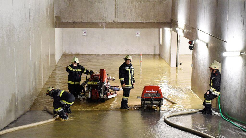 Überflutungen in Laakirchen