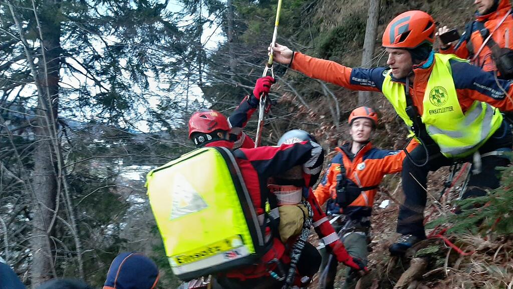 Schwieriger Einsatz für Bergrettung am Kühberg