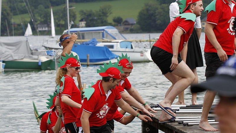 Drachenboot-Action am Mattsee