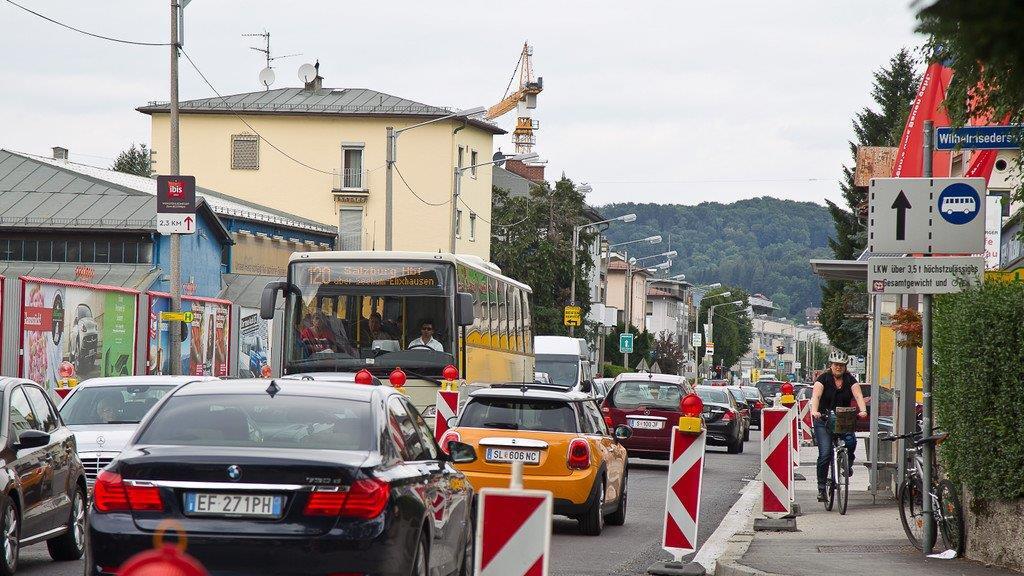 Baustellenchaos in der Voglweiderstraße
