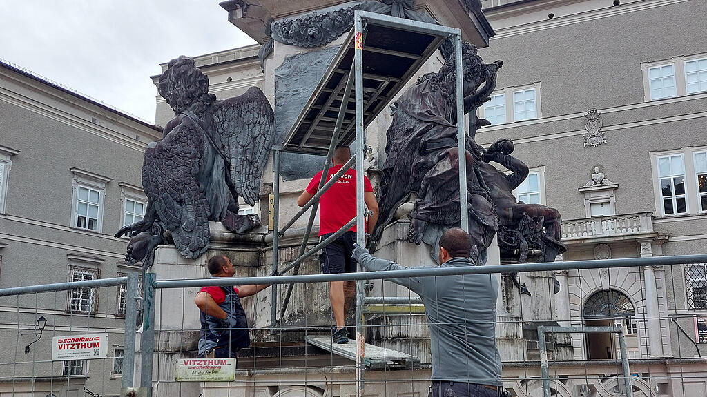 restaurierung mariensäule Domplatz