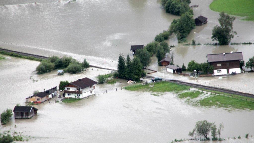 Hochwasser in Neukirchen: Luftaufnahmen