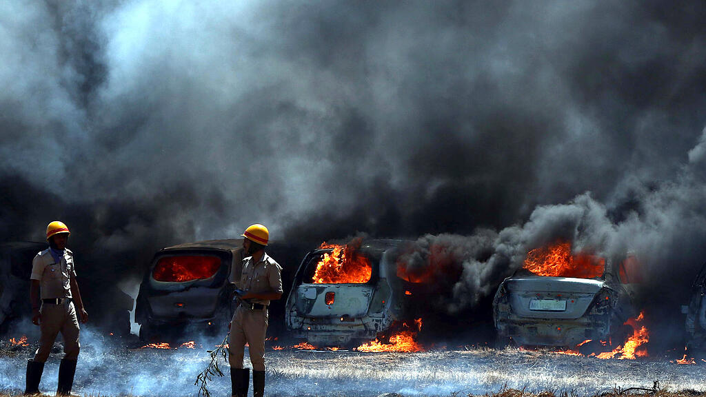 Indien Auto Feuer
