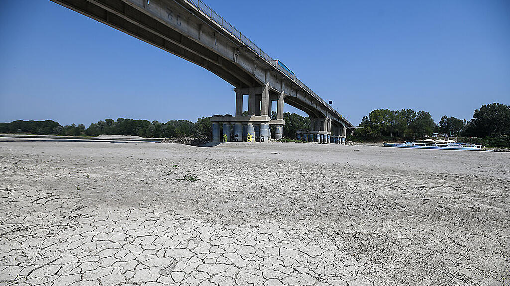 Der Fluss Po erreichte einen historisch tiefen Wasserstand