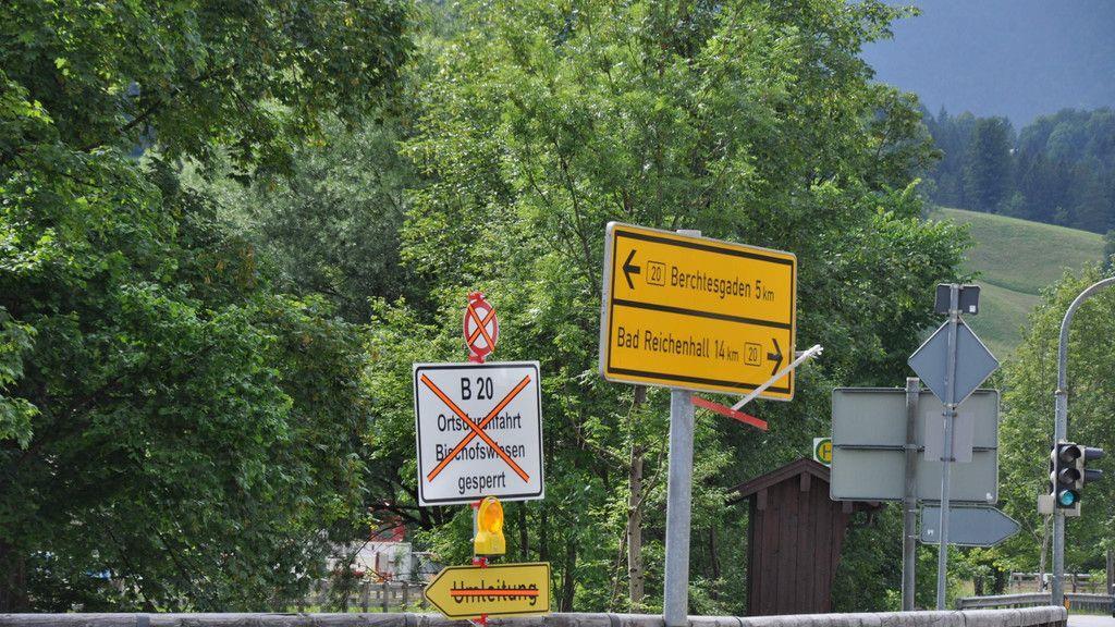 Großbaustelle auf B20 in Bischofswiesen