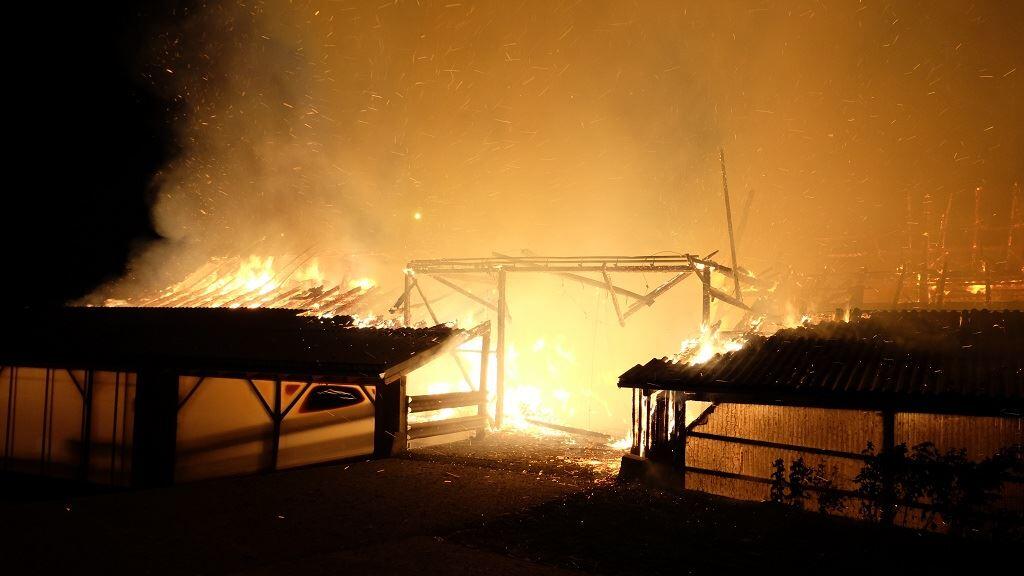 Über 200 Feuerwehrleute waren bei dem Brand im Einsatz.