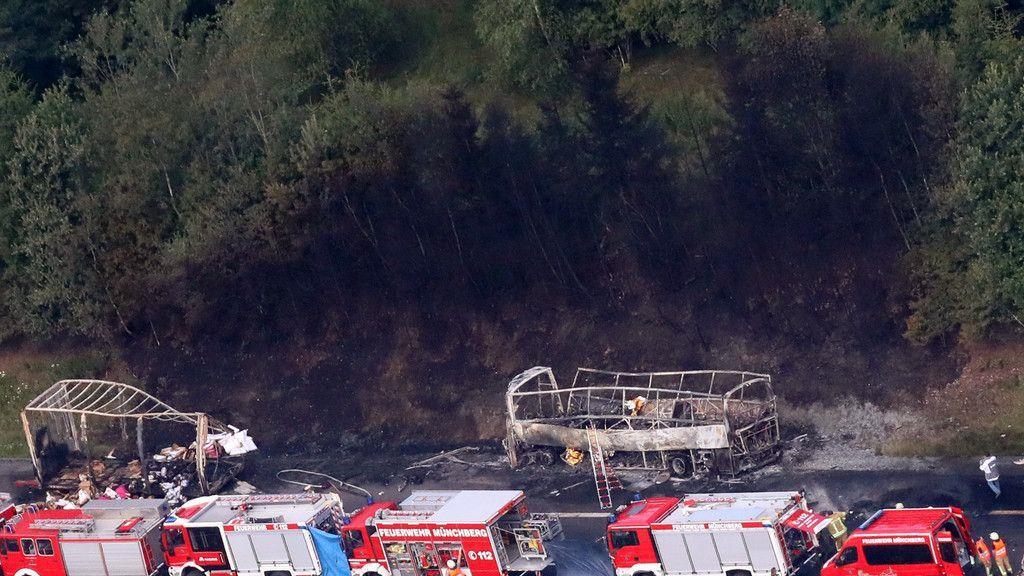 Reisebus-Unfall in Bayern
