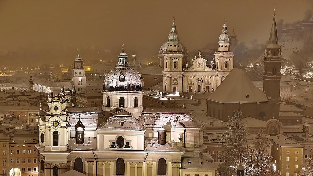 Winter in der Stadt Salzburg