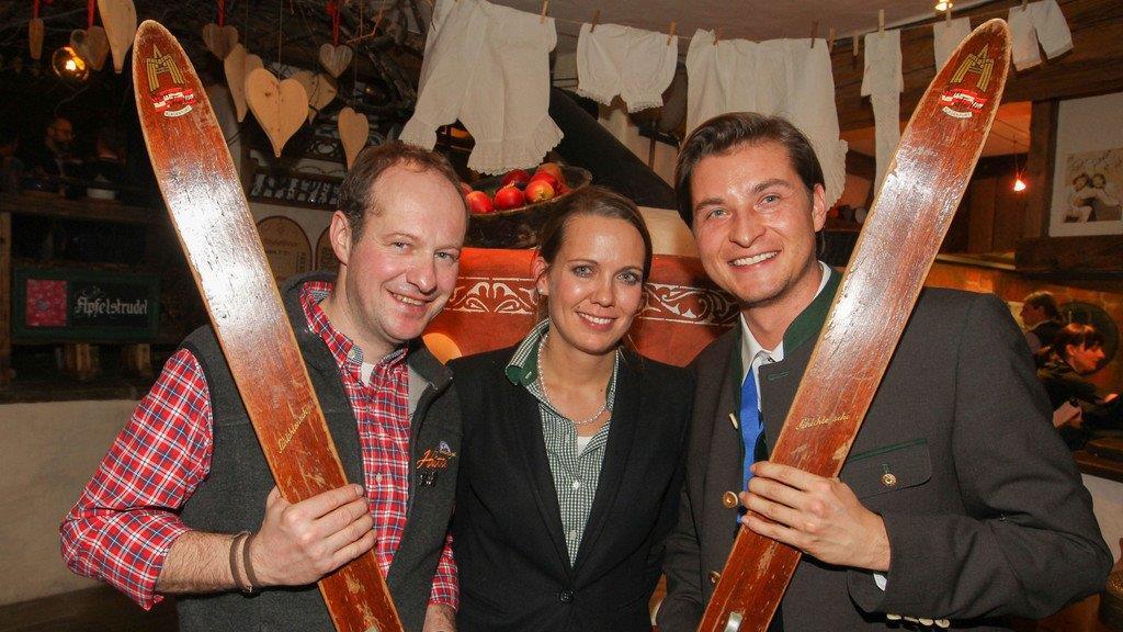 Haubenköche auf der Piste