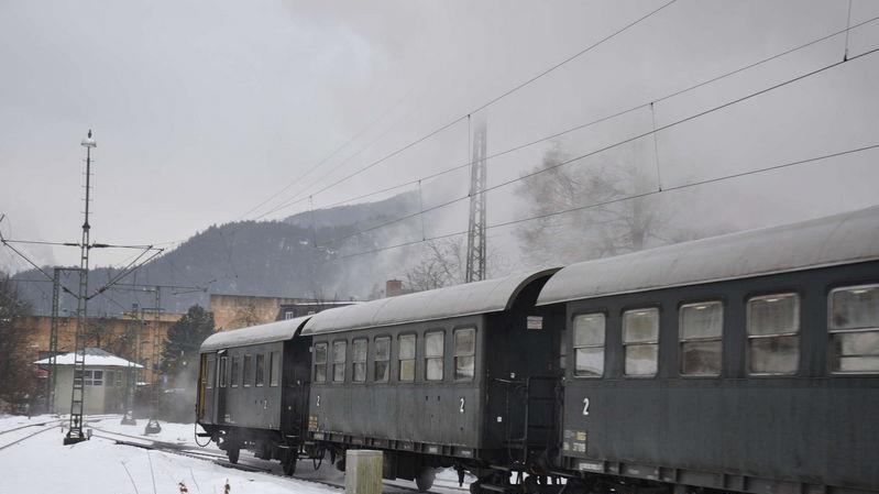 Qualmende Dampflok
