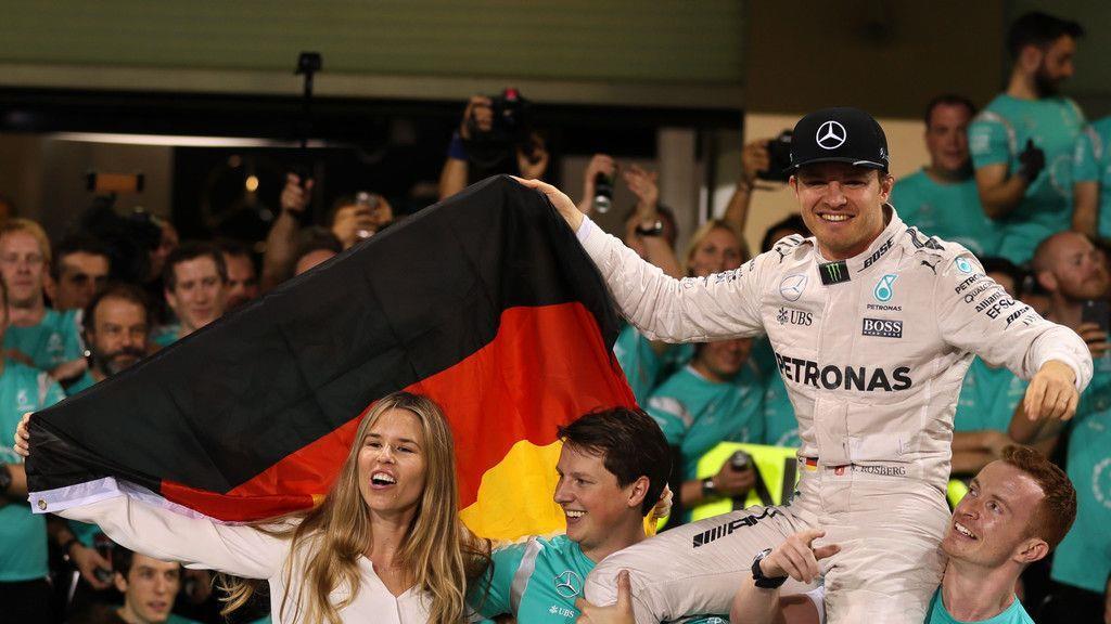 Rosberg feiert in Abu Dhabi