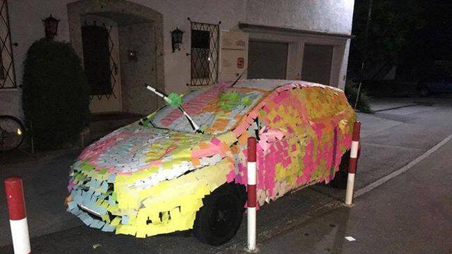So fand der Autobesitzer seinen Wagen vor.