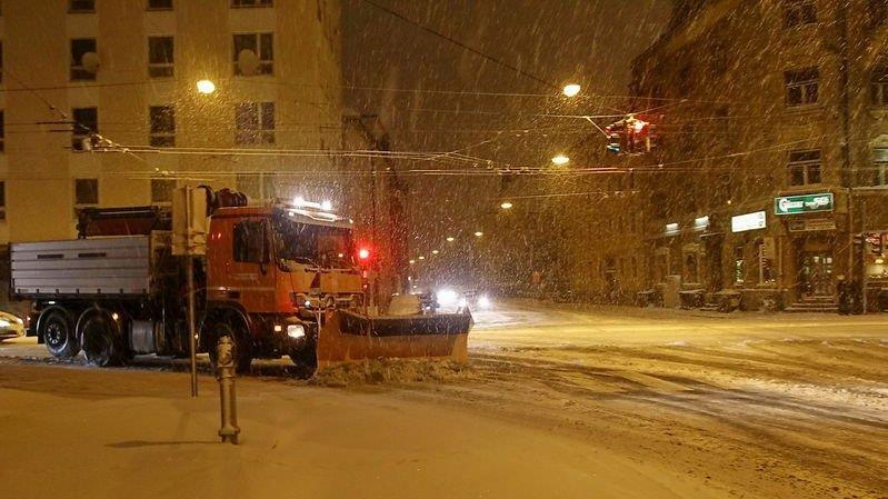 Schneechaos in der Stadt Salzburg