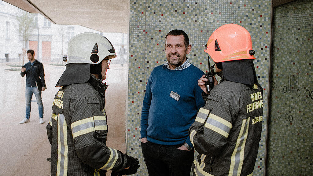 Feuerwehrübung im neuen Seniorenwohnhaus Nonntal
