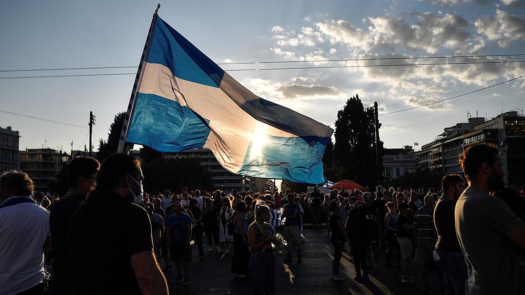 Demo Impfgegner Corona Griechenland