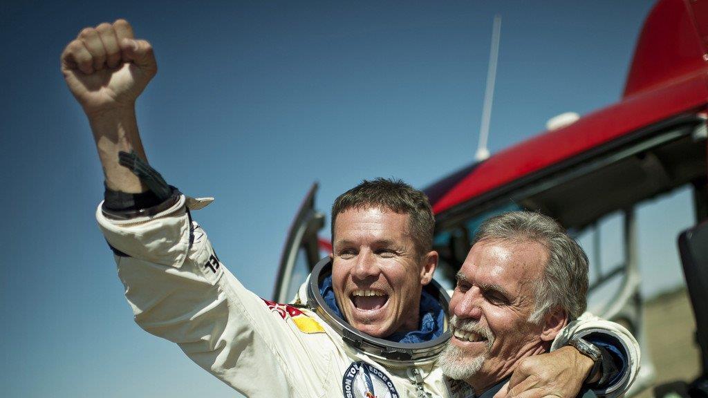 Der Stratos-Sprung von Felix Baumgartner (EPA)