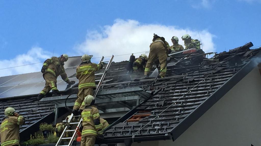 Dachstuhlbrand in Anif