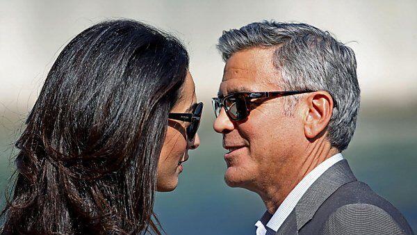 Amal Alamuddin und George Clooney in Venedig