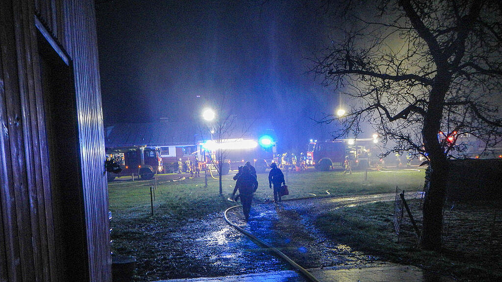 Groß-Übung der Feuerwehren in Oberndorf