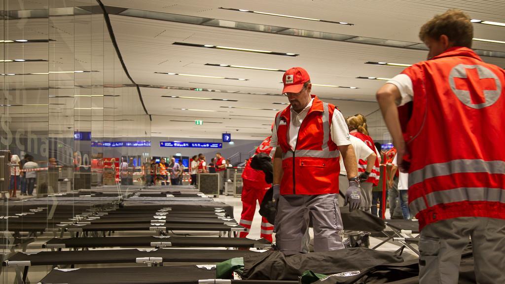 Flüchtlinge am Salzburger Hauptbahnhof