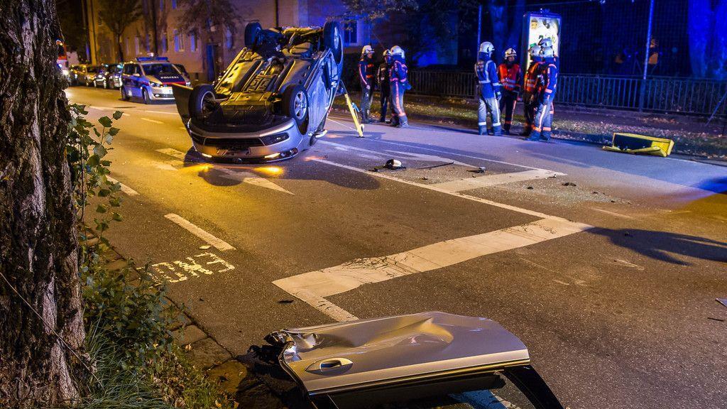 Pkw-Überschlag in der Stadt Salzburg