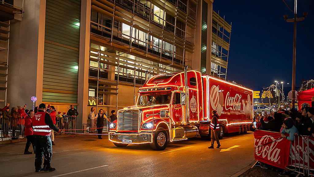Coca-Cola Weihnachtstruck beim EUROPARK
