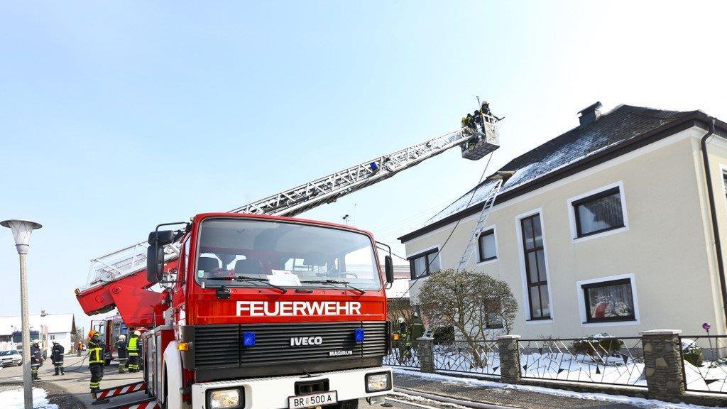 Wohnhaus in Flammen