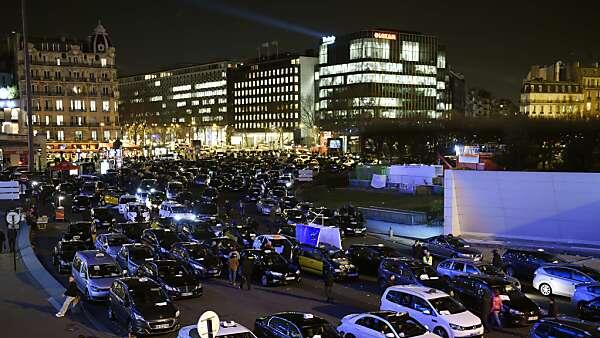 Streik der Taxifahrer in Paris
