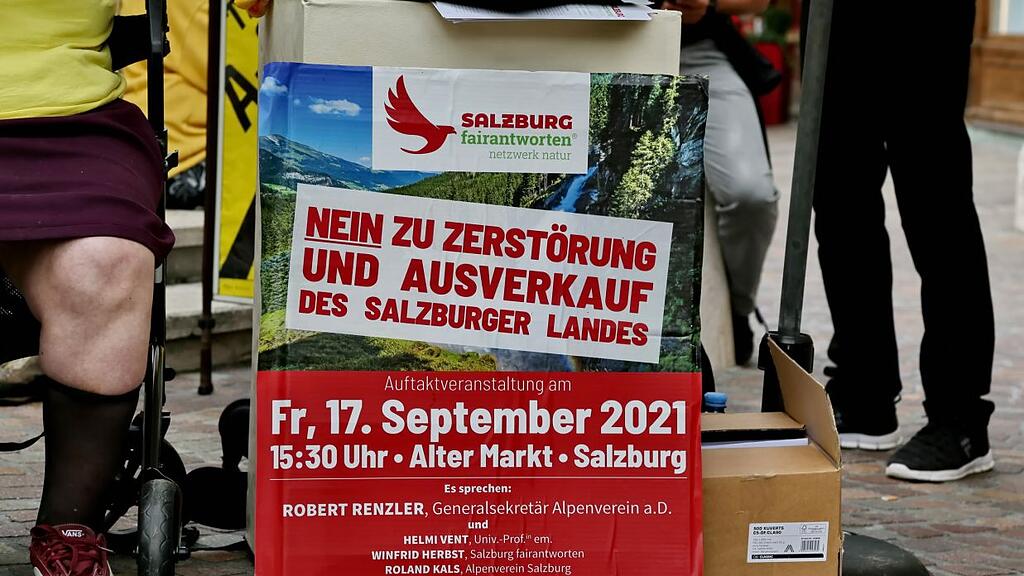 Salzburg fairantworten: Demo gegen Flächenverbrauch