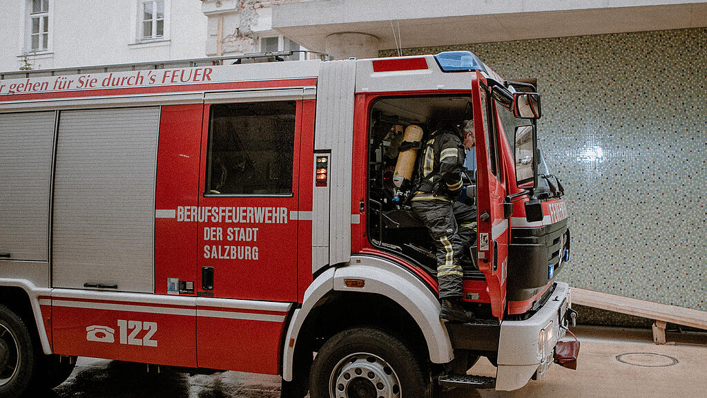 Feuerwehrübung im neuen Seniorenwohnhaus Nonntal