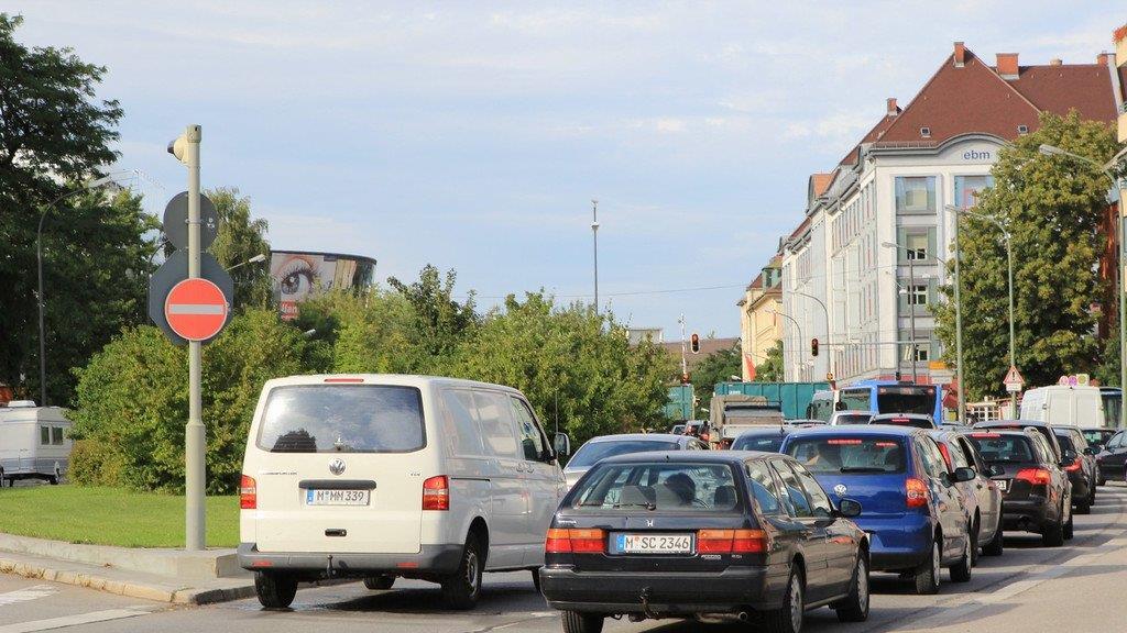 Leere Straßen in München