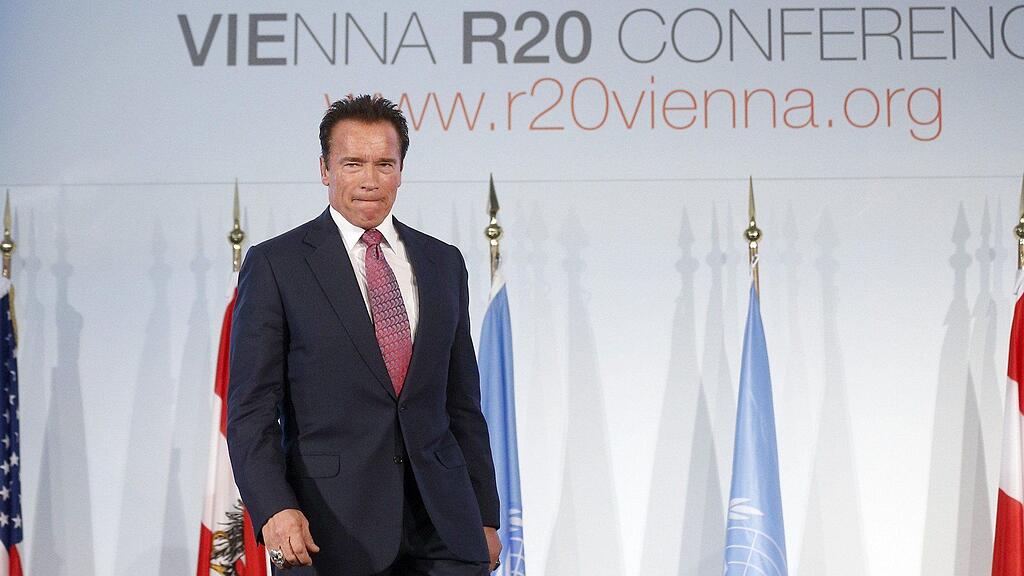 Arnold Schwarzenegger prach bei der Eröffnung der R20-Umweltkonferenz.